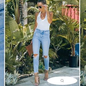 LORALEI FRAYED ANKLE HIGH WAISTED SKINNY